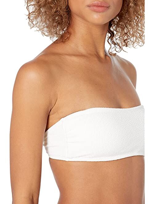 MICHAEL Michael Kors Decadent Texture Bandeau Top w/ Removable Soft Cups and Strap