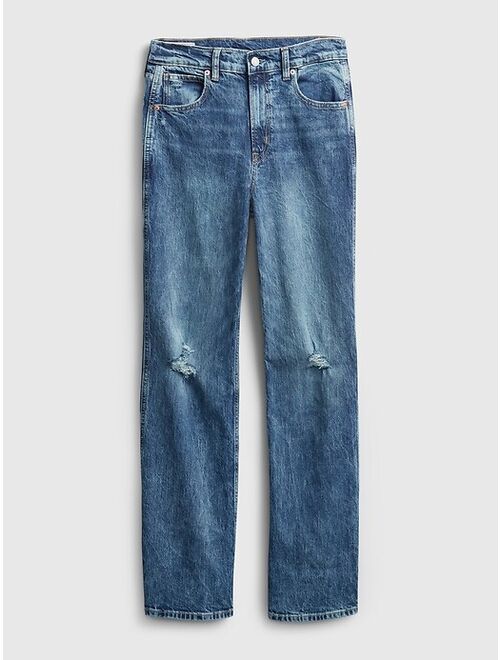 GAP High Rise Destructed Vintage Flare Jeans