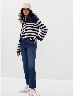 High Rise Cheeky Straight Jeans With Washwell™