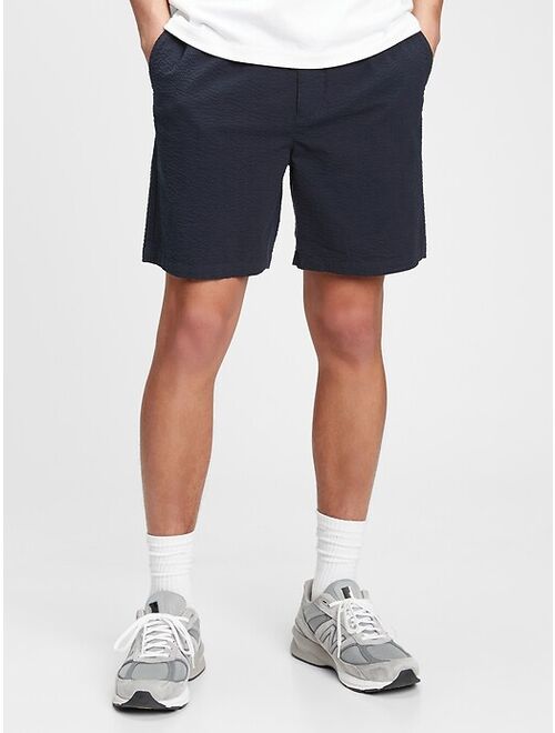 GAP 7 Easy Seersucker Shorts With E-waist