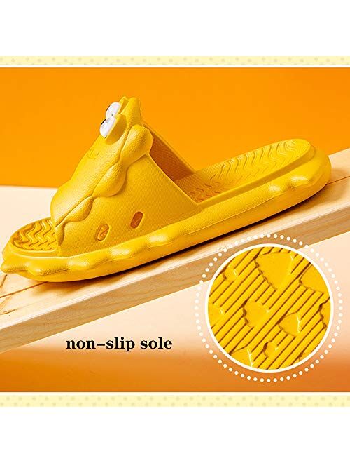 ChayChax Boys Girls Slide Sandals Cute Dinosaur Beach Slippers Kids Lightweight Summer House Slipper Shoes Non-Slip for Shower Pool 