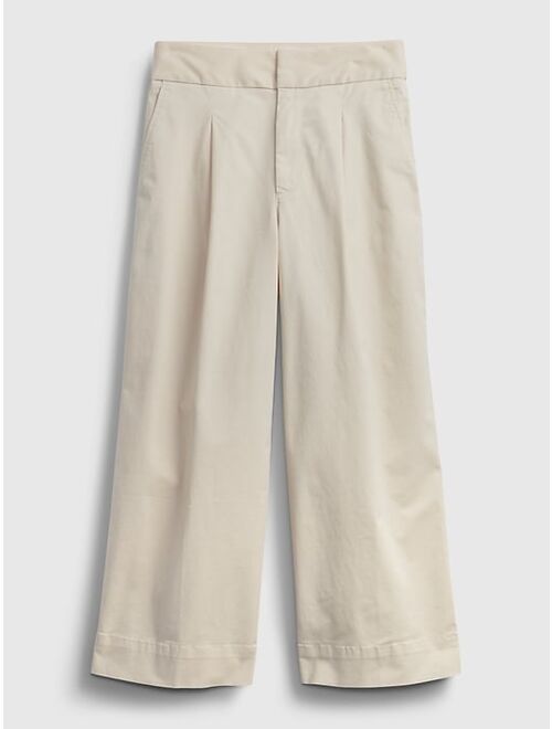 GAP High Rise Wide-Leg Khaki Pants With Washwell™