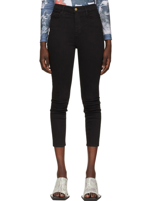 Frame Black High-Rise Ali Cigarette Jeans