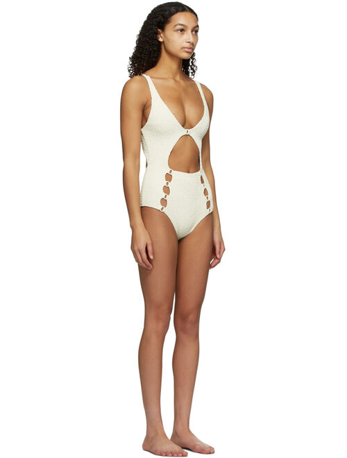 Medina Swimwear Off-White Medusa One-Piece Swimsuit