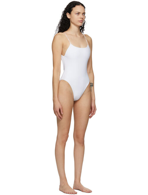 Jade Swim White Trophy One-Piece Swimsuit
