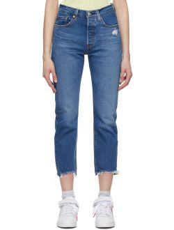 Indigo 501 Cropped Jeans