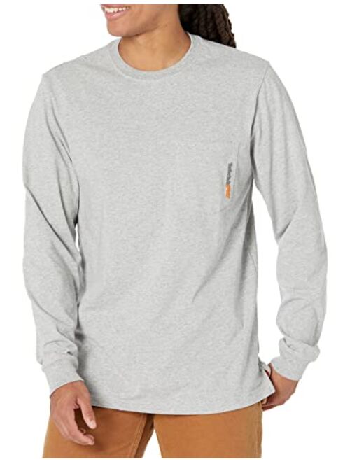 Timberland PRO FR Cotton Core Long Sleeve Pocket T-Shirt with Logo