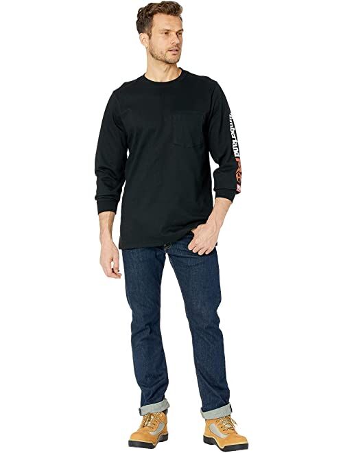 Timberland PRO FR Cotton Core Long Sleeve Pocket T-Shirt with Sleeve Logo