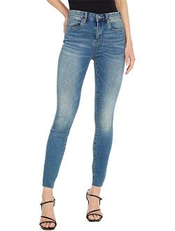 Blank NYC Casual Friday - The Great Jones Five-Pocket High-Rise Jeans with Raw Hem in Blue