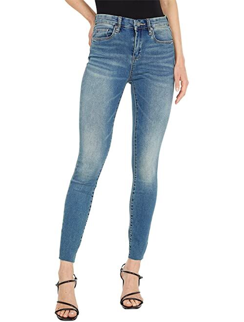 BLANKNYC Blank NYC Casual Friday - The Great Jones Five-Pocket High-Rise Jeans with Raw Hem in Blue