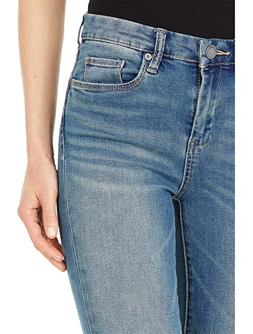 BLANKNYC Blank NYC Casual Friday - The Great Jones Five-Pocket High-Rise Jeans with Raw Hem in Blue