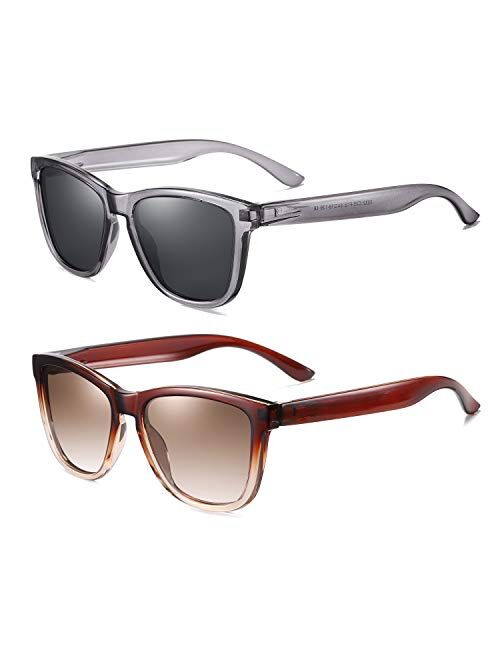 Dollger Polarized Sunglasses for Men Women Retro Classic UV400 Protection Sunglasses