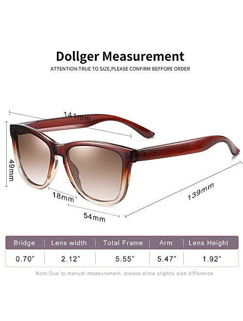 Dollger Polarized Sunglasses for Men Women Retro Classic UV400 Protection Sunglasses
