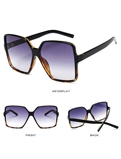 Dollger Oversized Square Sunglasses for Women Big Large Wide Fashion Shades for Men 100% UV Protection Unisex