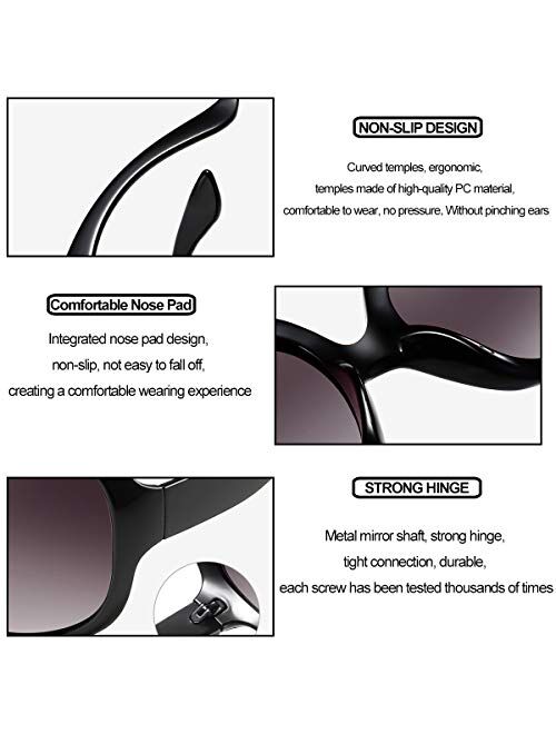 Oversized Polarized for Women Sunglasses Classic Fashion Brand Shades for Ladies Sunglasses