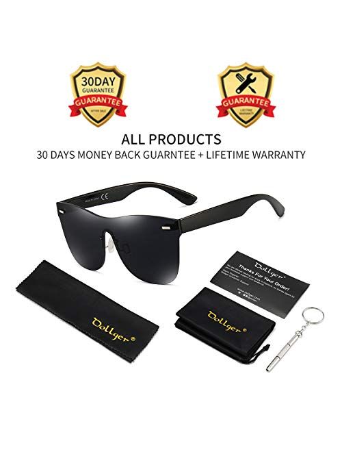 Dollger Rimless Rectangle Sunglasses for Women Fashion Frameless Square  Glasses for Men Ultralight UV400 Eyewear Unisex