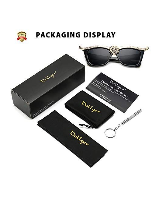 Dollger Square Flat Top Thick Plastic Super Dark Gangster Luxury Sunglasses 57mm