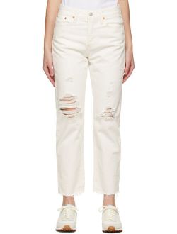 White Wedgie Straight Jeans