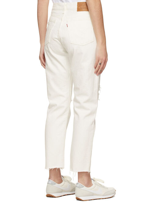 Levi's White Wedgie Straight Jeans