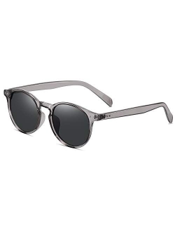 Vintage Sunglasses for Mens womens Classic Keyhole Retro Round Sunglasses UV400 Acetate Frame