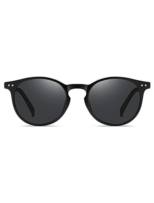 Dollger Vintage Sunglasses for Mens womens Classic Keyhole Retro Round Sunglasses UV400 Acetate Frame