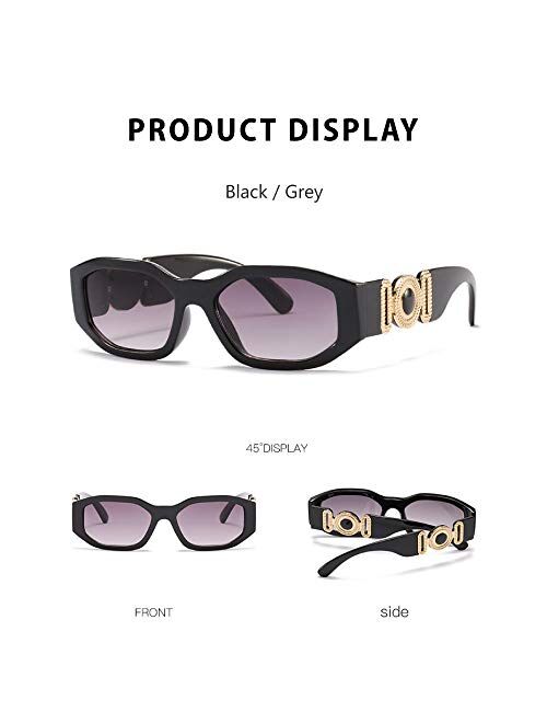 Dollger Irregular Rectangle Sunglasses For Women Men Trendy Rectangular Shade sunglasses