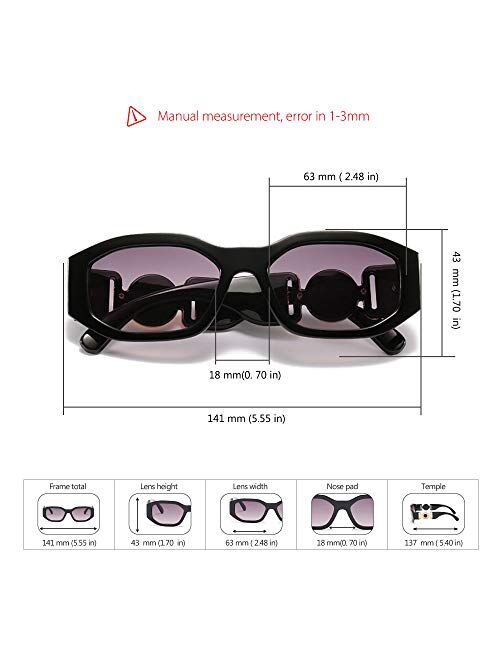 Dollger Irregular Rectangle Sunglasses For Women Men Trendy Rectangular Shade sunglasses