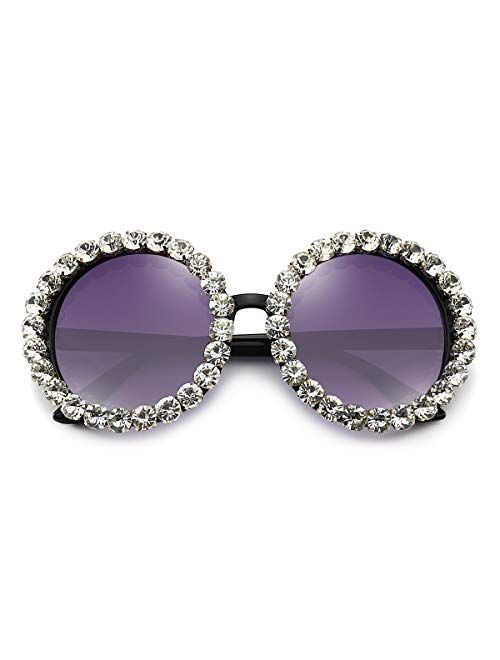 Dollger Retro Daisy Sunglasses for Women Flower Round Fashion Disco Festival Sunglasses
