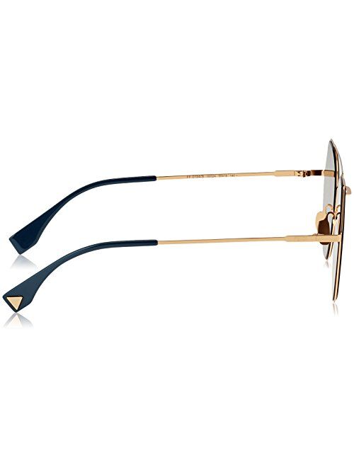 Fendi Women's Aviator Sunglasses, Rose Gold/Blue, One Size