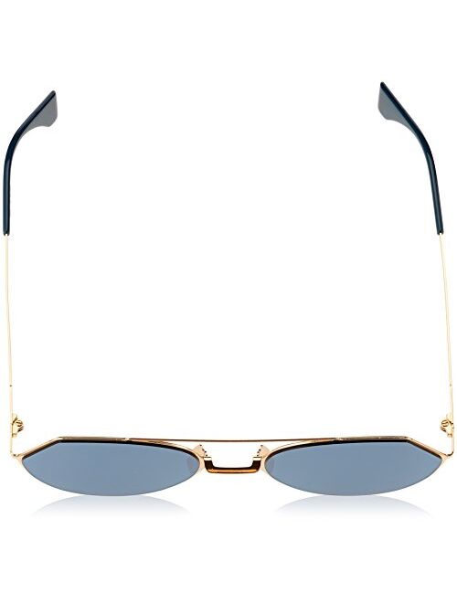 Fendi Women's Aviator Sunglasses, Rose Gold/Blue, One Size