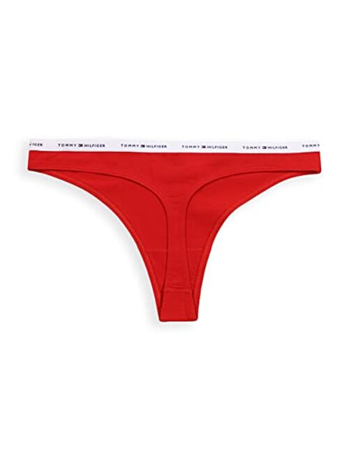 Tommy Hilfiger Women's Underwear Basics Cotton Thong Panties, 6 Pack