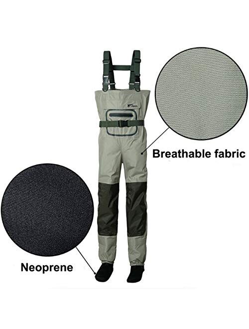 Buy 8 Fans Men's Fishing Chest Waders 3-Ply Durable Breathable and  Waterproof with Neoprene Stocking Foot Insulated Fishing Chest Waders, for  Duck Hunting, Fly Fishing, A Mes online