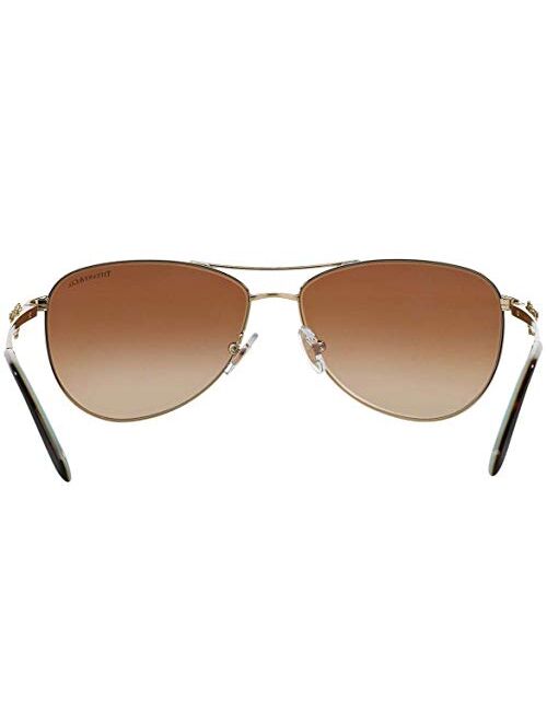 Tiffany & Co. Women TF3044 58 Gold/Brown Sunglasses 58mm