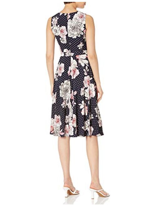 Tommy Hilfiger Women's Jersey Tie Waist Fit and Flare