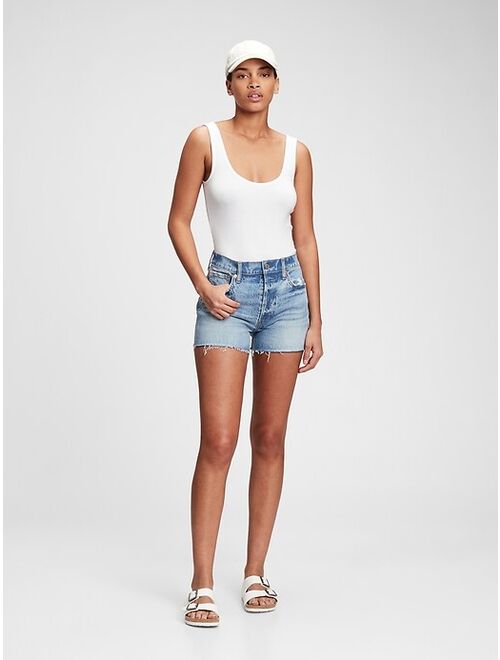 GAP 3'' High Rise Distressed Cheeky Shorts With Washwell™