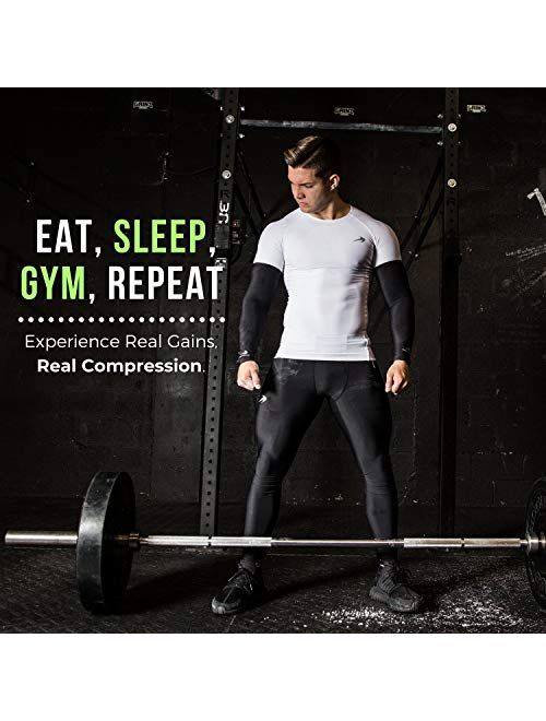 CompressionZ Men's Compression Pants Performance Base Layer Running Tights Athletic Leggings