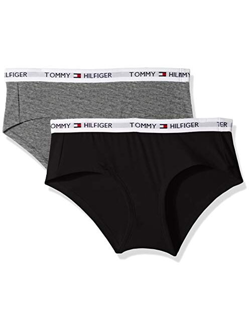Tommy Hilfiger Regular Women's Logo Band Hipster Underwear Panty, 2 Pack