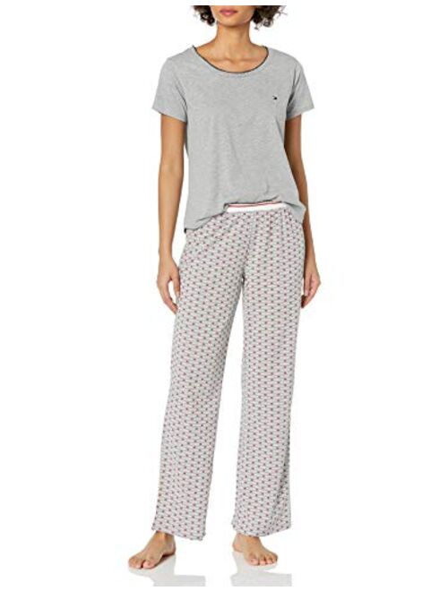 Tommy Hilfiger Women's Top and Pant Bottom Lounge Pajama Set Pj