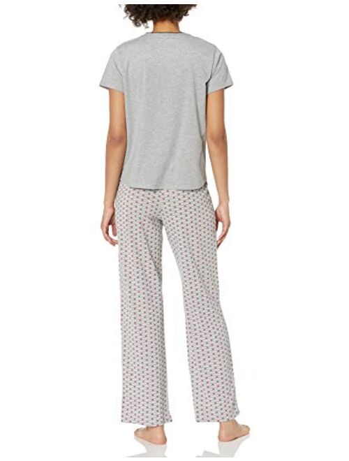 Tommy Hilfiger Women's Top and Pant Bottom Lounge Pajama Set Pj