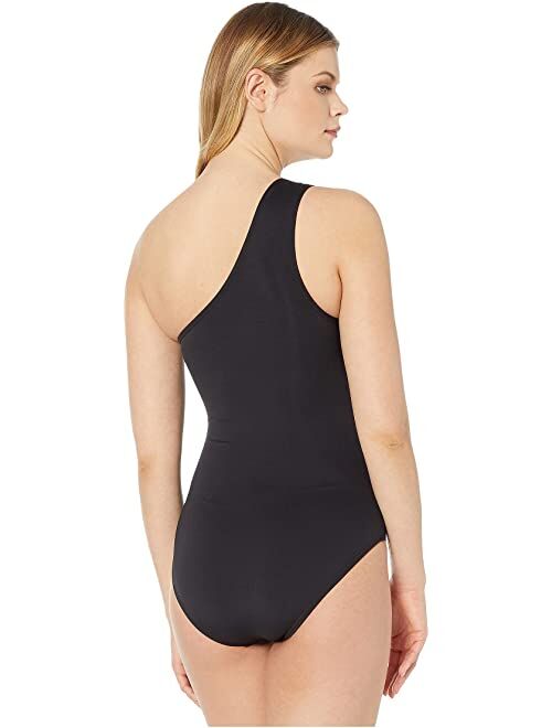 MICHAEL Michael Kors Iconic Solids One Shoulder One-Piece