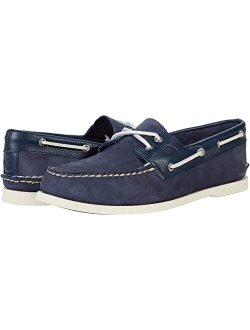 A/O 2-Eye Tumbled Lace Up Boat Shoes