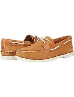 A/O 2-Eye Tumbled Lace Up Boat Shoes