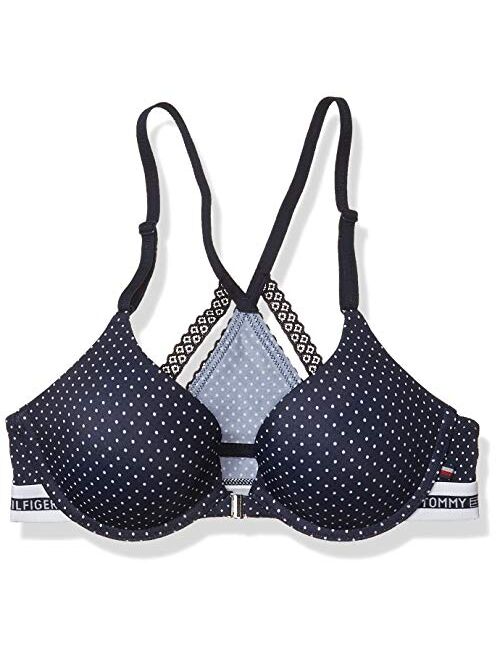 Tommy Hilfiger Women's Basic Comfort Push Up Underwire Racerback Bra with Lace