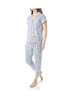 Women's Rayon Girlfriend Pajama Short Sleeve Pj Set