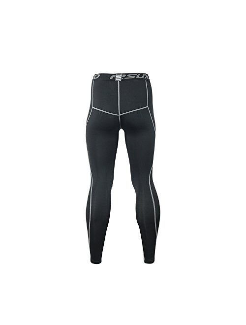 ARSUXEO Men's Compression Tights Running Pants Baselayer Legging K3