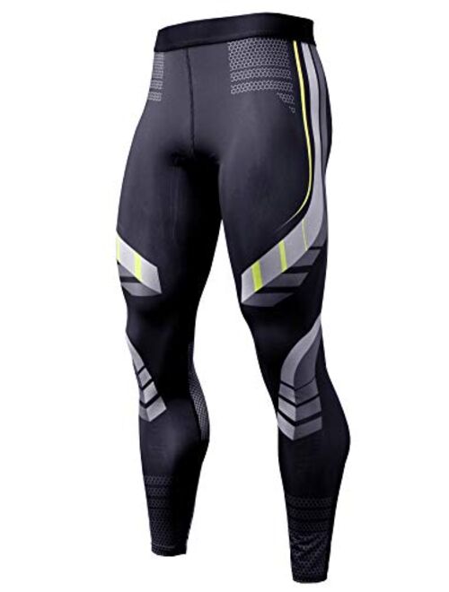 CANGHPGIN Men's Compression Pants Sports Tights for Men Gym Running Baselayer Cool Dry Workout Athletic Leggings 