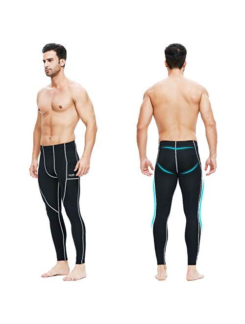apollo walker Men's Compression Leggings Quick Dry Athletic Cycling Pants, Running Riding Tights Base Layer Bottoms
