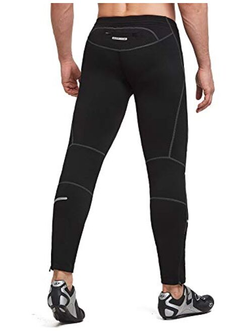BALEAF Men's Thermal Running Tights Athletic Cycling Pants Fleece Cold Weather Outdoor Bike