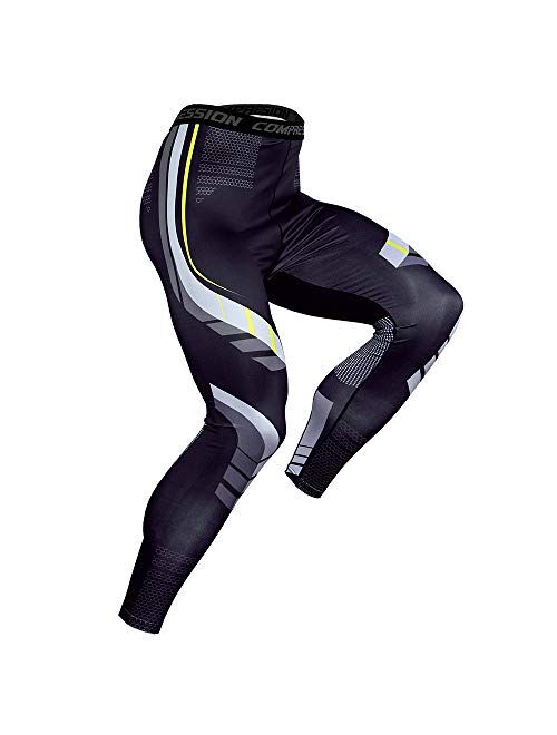 OEBLD Compression Pants Men Thermal Underwear Set Base Layer Dry Tights Gym Running Leggings Long Sleeve Shirt 