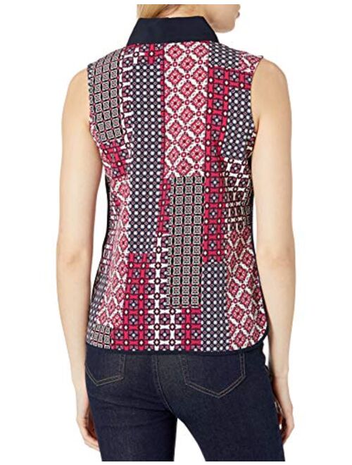 Tommy Hilfiger Women's Sleeveless Collared Blouse